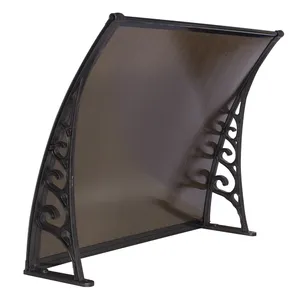 Polycarbonate Modern wind resistant plastic canopy for rain cover