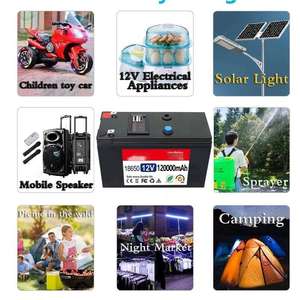 2023 baterai lithium 18650 isi ulang RV luar ruangan Kemah baterai portabel 120AH 12V baru - Product Image 6
