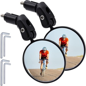 Espejo retrovisor para bicicleta, lente acrílica giratoria de 360 ​​grados, soporte para manillar para bicicletas de montaña con llave - Product Image 1