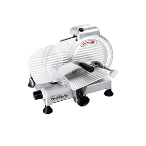 Affettatrice per carne fresca semi-automatica in alluminio 220mm 220V verdure surgelate taglierina per uso domestico e ristorante - Product Image 5