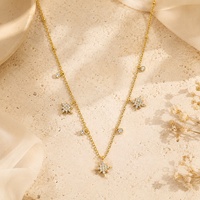 Collares de Cadena en Capas SUMMLY con Estrella del Norte Brillante y Delicada, Chapados en Oro de 18K, de Acero Inoxidable, con Colgante en Forma de Y, Joyería de Moda