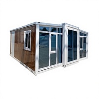 Maison préfabriquée complète en conteneur extensible de 40 pieds, 30 pieds, 20 pieds, villa préfabriquée, maison à deux chambres, maison modulaire