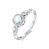 Bague en argent 925 la plus vendue, pierre opale, bague tendance