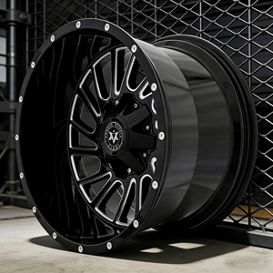 Jantes en alliage d'aluminium forgé Viaol Black de 20 à 28 pouces pour camionnettes (F350/F250/<span class=keywords><strong>F150</strong></span>/GT) Décalage négatif - Product Image 2