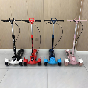 Trottinettes pliables pour enfants en plastique multiples, hauteur réglable, pliage, lumière clignotante, trottinette à 3 <span class=keywords><strong>roues</strong></span> - Product Image 6