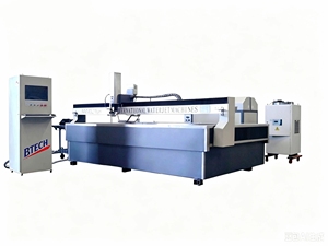 Jet d'eau abrasif CNC avec zone de coupe de 4'x8', pompe 50HP, alimentateur d'abrasifs pour la découpe de métal, pierre, plastique, marbre, caoutchouc et verre - Product Image 2