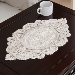 Tovaglia da tavola in pizzo bianco intrecciato all'ingrosso, ricamata floreale, traforata, <span class=keywords><strong>vintage</strong></span>, per matrimoni, decorazioni rustiche per sala da pranzo, feste e <span class=keywords><strong>cucina</strong></span> - Product Image 1