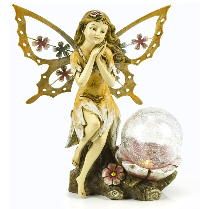 Сказочный садовый светильник на солнечной батарее, меняющий цвет, светодиодный светильник с круговым стеклом, высокое качество, волшебный светильник на солнечной батарее в виде бабочки для девочек