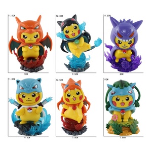 12cm PVC Pokemoned Pickachu Cosplay Cos Charmander Gengar Anime figura colección decoración modelo Juguetes - Product Image 2