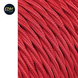 Cable textil trenzado H03VV-F 2 x 0,75 mm C-62 rojo, 5 m, ideal para instalaciones eléctricas y suministro de energía. - Product Image 2