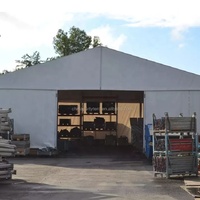 Tente d'entrepôt industrielle commerciale robuste en alliage d'aluminium ignifuge de 1000 mètres carrés pour location extérieure