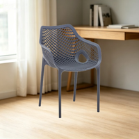 Chaise d'hôtel en plastique en gros, siège fixe moderne pour lieux publics, fauteuil ajouré jaune empilable pour patio, jardin et extérieur