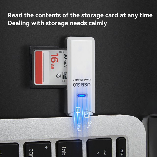 USB-C 3.0 High Speed SD TF Card Reader All-in-One Multi-Slot 1TB Plug Play Portable OTG Compatible Laptop/PC/Tablet/Mobile Phone