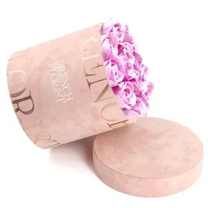 15 년 공장 무료 샘플 럭셔리 사용자 정의 로고 공장 가격 바이 wo 라운드 종이 장미 꽃 상자