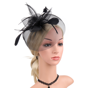 HAPPYQUALITY 2025 Simamays <strong>Fascinators</strong> Women's Flower <strong>Fascinator</strong> Wedding <strong>Hair</strong> Hat <strong>White</strong> Church Hats for Women - Product Image 2
