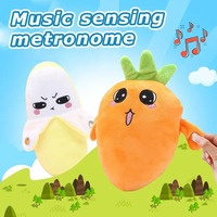 Creatief Bijzonder Muziekritme Ouder-kind Interactief Pluche Poppen Speelgoed Banaan Fruit Inductiespeelgoed Cultiveer Muziekperceptievaardigheid