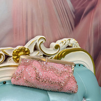 Sac de soirée en PVC SUOLING, forme trapèze, style urbain, avec sequins et perles faites à la main, sac à main rétro chinois pour femme, sac bandoulière pour banquet