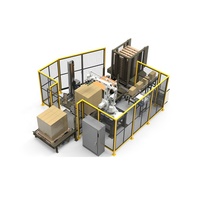 Palletizer Kotak Robotik Otomatis Tipe Hemat Biaya Ekonomis Kecil, Mesin Palletising Servo dengan Berat Pemuatan 30Kg