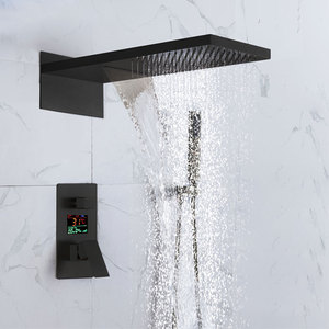 Torneira de led de luxo de 8 ", melhor qualidade, digital, inteligente, banho, temperatura, oculto, chuveiro, conjunto com caixa incorporada - Product Image 1