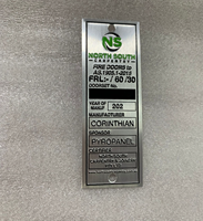 Placas de Puerta Personalizadas de Aluminio Chapado en Oro con Impresión Antigua, Clasificación de Resistencia al Fuego, Código QR y Número de Serie Grabados, Equipo de Seguridad Industrial