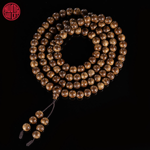 Elite Agarwood Rosary 108 Beads 8mm Dark Agarwood Oil Rich Beads Refined Luxury Meditation Jewelry - Product Image 1