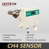 Sensor CH4 Montado en Conducto con RS485 4-20mA para Detección de Metano Sensor de Gas Inflamable