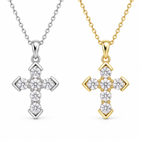 Collier en laiton ARNAN avec pendentif croix en acier et zircon étincelant, chaîne minimaliste pour clavicule, bijoux quotidiens pour femmes, cadeaux en gros