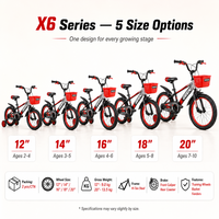 Vélo pour enfants GEEN 12 14 16 18 20 pouces avec roues d'apprentissage et panier pour garçons et filles, vente en gros OEM