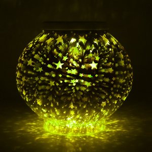 Solar cambio de color de vidrio de mosaico mirando Bola con luz LED - Product Image 2