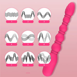 Розовый ручной вибратор для точки G из жидкого силикона, водонепроницаемый, анальные шарики для мужчин и женщин, вибраторы для пар, мастурбация, секс-игрушки для взрослых - Product Image 5