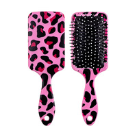 Brosse à cheveux démêlante à coussin d'air imprimé léopard, masseur de cuir chevelu, peigne de coiffure, cadeau pour femme, vente en gros, usine, Cepillo Paleta