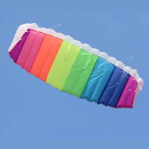 1.4/2/2.7m Arc-En-Ciel Double Ligne Kitesurf Stunt Parachute Doux Parafoil Surf Cerf-Volant Cerf-Volant <span class=keywords><strong>de</strong></span> Sport Grand Extérieur Plage Cerf-Volant - Product Image 5