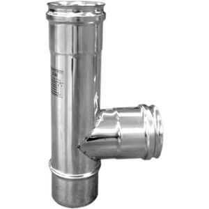 Raccordo a T in Acciaio 90° per Tubi Fumi FFM 120mm, Componenti per Ventilatori - Product Image 1