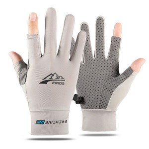 Efkehtive Inc Cycling Gloves Unisex Ice Silk Breathable <b>Sunscreen</b> Touchscreen Fishing Gloves Pair - Product Image 3