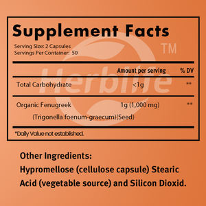 Vente chaude OEM - Personnalisable - Complément alimentaire à base de plantes traditionnelles - Fenugrec 500 mg, Complément alimentaire à base de plantes, 100 capsules végétales - Product Image 2