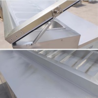 Table de préparation de pizzas en acier inoxydable avec bacs Gastronorm, table de refroidissement pour pizzeria, station de préparation des garnitures, efficacité énergétique A+++.