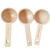Cuillère multifonction en bambou écologique de 15 ml pour le camping, idéale pour les sels de bain, les bonbons, la lessive et les épices