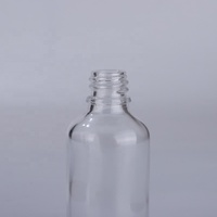 Sérum classique en gros 30 ml flacon compte-gouttes en verre transparent avec couvercle en or rose pour huile essentielle