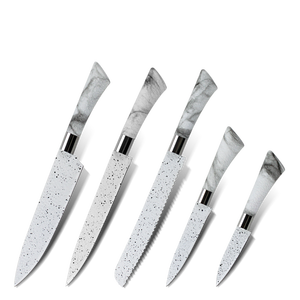 ชุดมีดทำครัว5ชิ้นพร้อมฝาครอบหินมีดเคลือบแบบไม่ติด - Product Image 1