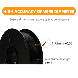 Filamento para Impresión <span class=keywords><strong>3D</strong></span> PLA PETG Monocromático, Filamentos para Impresión <span class=keywords><strong>3D</strong></span> PETG TPU ABS, Varillas de Plástico Extruido Negras, Accesorio para Impresoras <span class=keywords><strong>3D</strong></span> - Product Image 2