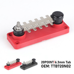 Barra de Distribución de Energía de Grado Marino, Tipo Red Label, de 20 Puntos, de Una Sola Capa, 55A, 48V - Product Image 2