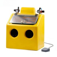 Machine de sablage métallique double table à double usage, équipement de meulage et de polissage humide/sec pour le nettoyage de bijoux et le traitement des surfaces