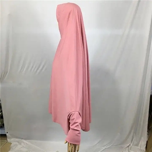 Niqab a Tre Strati con Mezza Faccia, Scritta Turca, Abbigliamento Musulmano Femminile, Khimar Francese con Maniche, <span class=keywords><strong>Kinder</strong></span> 3 Schicht - Product Image 6