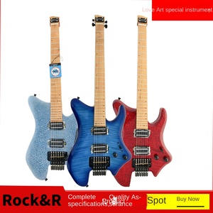 <span class=keywords><strong>Guitare</strong></span> électrique professionnelle à 6 cordes sans tête, construction en érable et acajou, haute qualité, double tremolo - Product Image 5