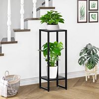 Support de plantes en fer forgé avec finition chromée, support de pot de fleurs durable pour la décoration de la maison et du jardin
