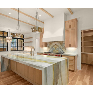 خزائن مطبخ أمريكية بتصميم شيكر مخصص بأسعار المصنعين، أثاث جزيرة المطبخ مع أدراج - Product Image 2