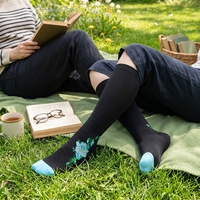 Chaussettes de compression artistiques |   Chaussettes en coton/fibre de bambou à séchage rapide, style classique, tricotées, pour adultes |   OEM personnalisé