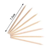 Pousse-cuticules en bois à double tête portable à prix avantageux pour l'utilisation en salon de manucure