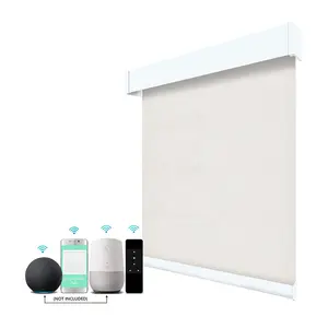 Home Smart Roller Blind Wireless WiFi Connection Google Alexa Tuya Remote Control Motorized Roller Blinds For Window