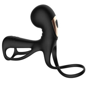 Direktversand ab Werk Penis-Ejakulation Vergrößerung Silikonmaterial männlich Männer realistisches Gürtel-An-Vibrations-<span class=keywords><strong>Dildo</strong></span>-Hüllen - Product Image 1